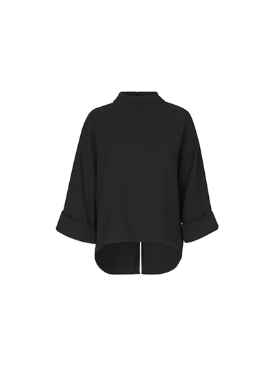 Mark Kenly Domino Tan Bailee Blouse In Black | ModeSens