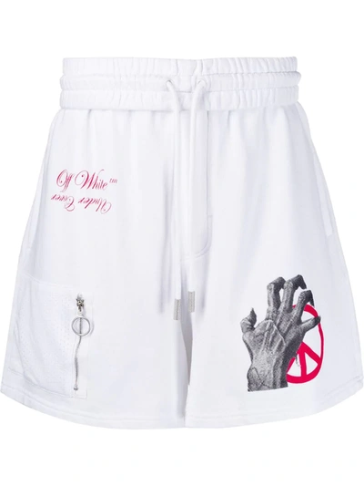Off-white X Undercover Skeleton Print Bermuda Shorts In White