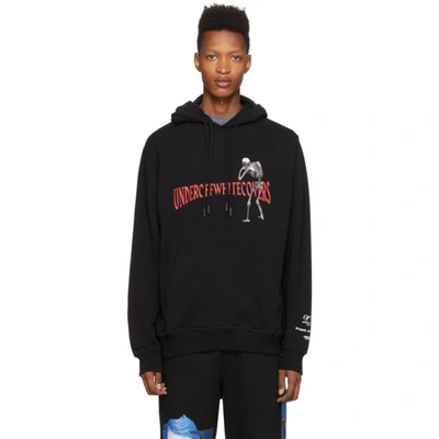 Off-white Undercover Reversible Logo-print Loopback Cotton-jersey Hoodie In 1088 Blkmul