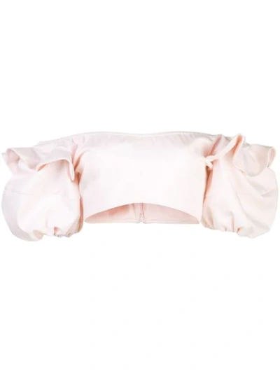 Ellery Hilaria Cotton Cropped Top In Pink