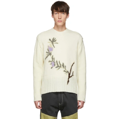 Jacquemus Rosemary-jacquard Wool-blend Sweater In White