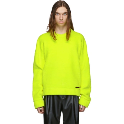 Alexander Wang Ribbed Round Neck Sweater Yellow