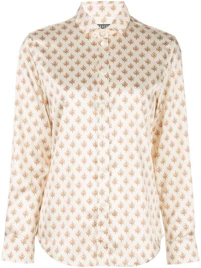 Alexa Chung Floral Long-sleeve Shirt In White