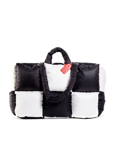 Off-white Black & White Women's Oversized Puffy Nylon Shopper