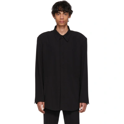 Balenciaga Oversized Shirt Jacket Black