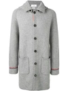 Thom Browne Grey Men's Overwashed Wool Blend Duffle Coat