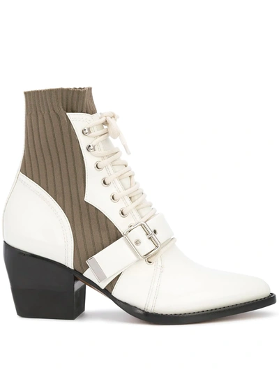 Chloé Rylee 60mm Ankle Boots In White