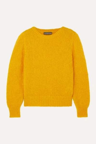 Alexa Chung Mohair-blend Sweater In Mustard