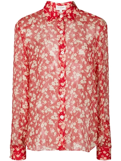Hvn Red Women's Cristina Button Down Blouse