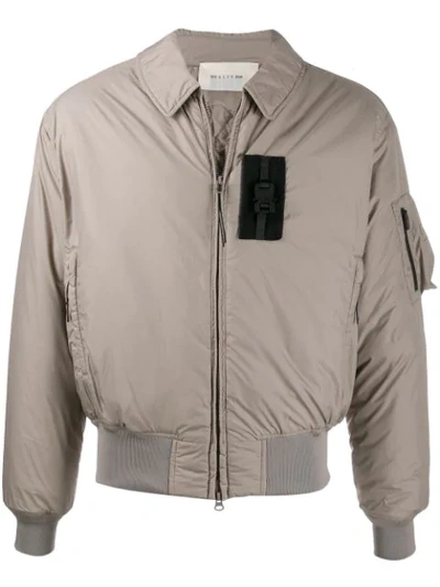 Alyx Techno Bomber Jacket W/ Buckle In Grey