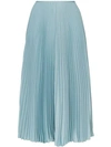 Joseph Abbot Pleated Toile Skirt In Blue