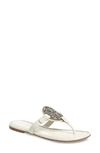 Tory Burch Women's Miller Embellished Thong Sandals In Bleach