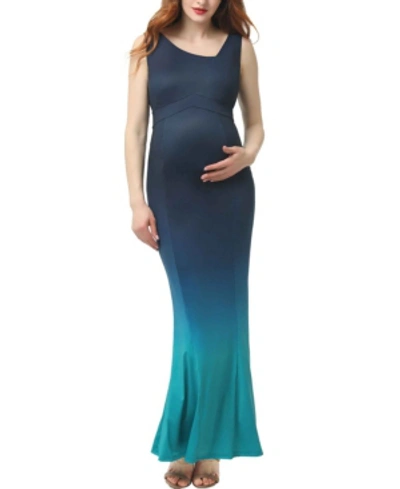 Kimi & Kai Kyla Maternity Ombre Mermaid Maxi Dress In Multicolor