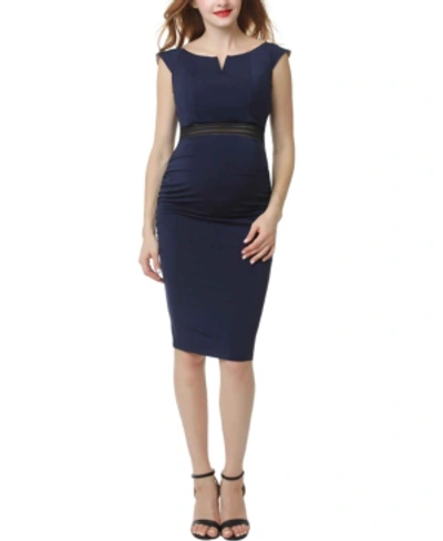 Kimi & Kai Lonnie Maternity Body-con Dress In Navy