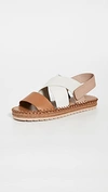 Vince Tenison Flat Espadrille Sandals In Tan