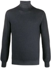 Tagliatore Miles Twist Knit Sweater In Blue