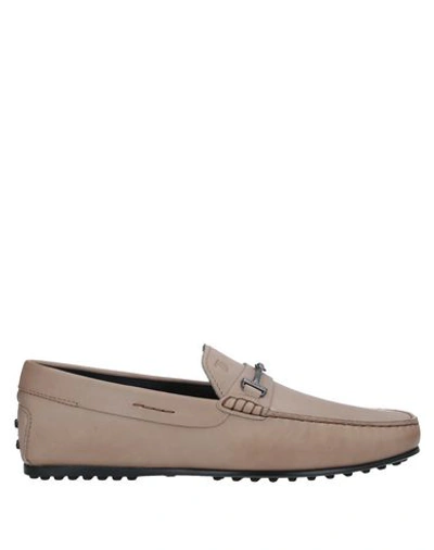 Tod's Loafers In Dove Grey