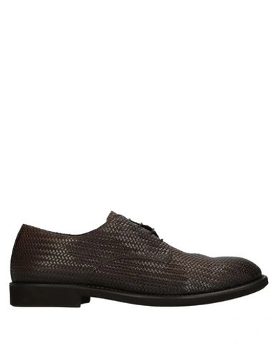 Seboy's Lace-up Shoes In Dark Brown