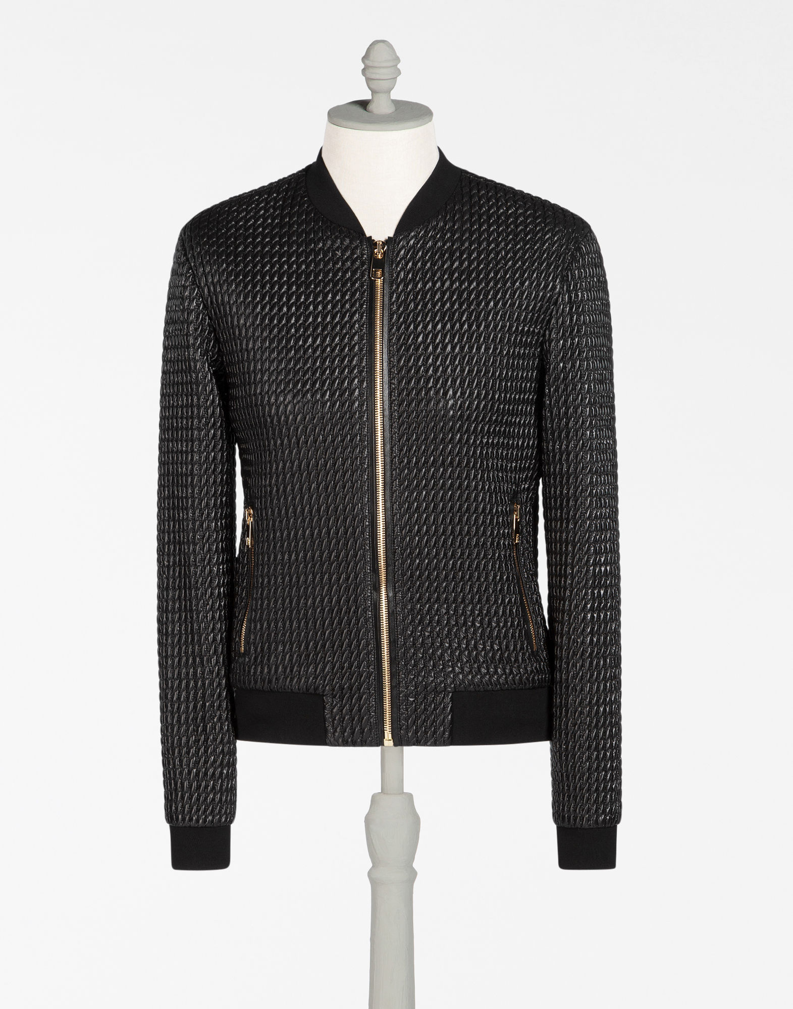 dolce and gabbana quilted bomber jacket