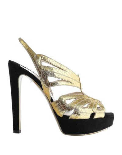 Ernesto Esposito Sandals In Gold