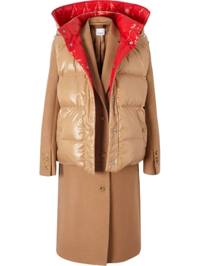 Burberry Paneled Coat In Bronze