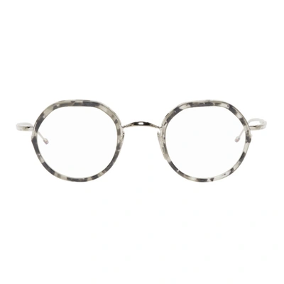 Thom Browne Tortoiseshell & Silver Tb-911 Glasses In Grytortsilv