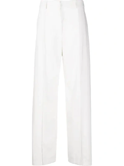 Marchesa High Waisted Trousers In White