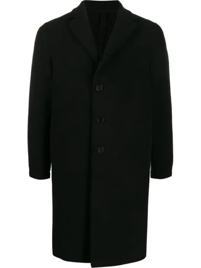 Harris Wharf London Colour Block Coat In Black
