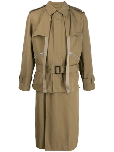 Stella Mccartney Andy Belted Trench Coat In Neutrals