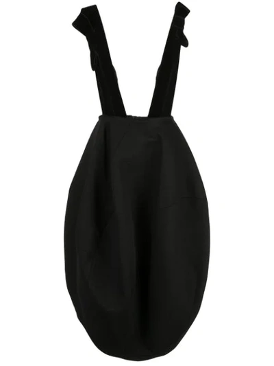 Comme Des Garçons Bubble Suspender Skirt In Black