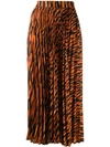 Andamane Becky Zebra Print Skirt In Orange