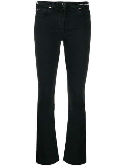 Valentino Slim-fit Poem Detail Jeans In Black