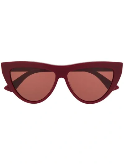 Bottega Veneta Bv1018s Cat-eye Frame Sunglasses In Red