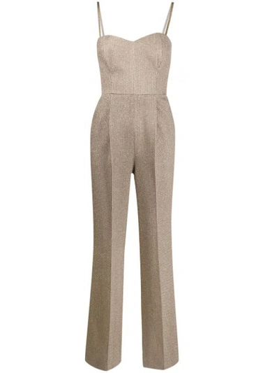 Missoni Straight-leg Bustier Jumpsuit In Gold