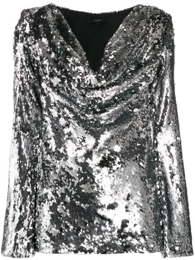 Ellery Sequin-embroidered Top In Silver