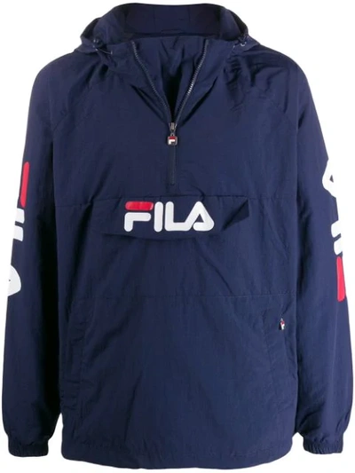 Fila Logo Sports Jacket In Blue