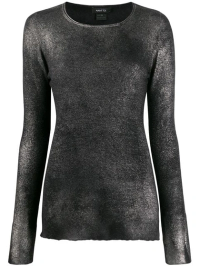 Avant Toi Metallic Jumper In Black