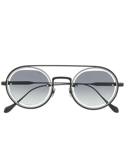 Giorgio Armani Round Tinted Sunglasses In Black
