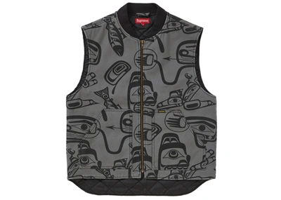Pre-owned Supreme  Haida Work Vest Grey