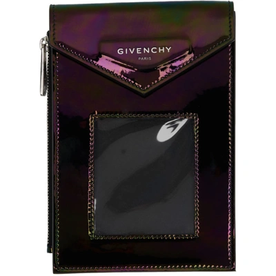 Givenchy Patent-leather Lanyard Pouch In Black