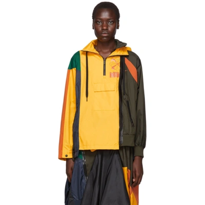 Nike Yellow And Multicolor Sacai Edition Nrg Ni-01 Hooded Anorak In 739 Univers