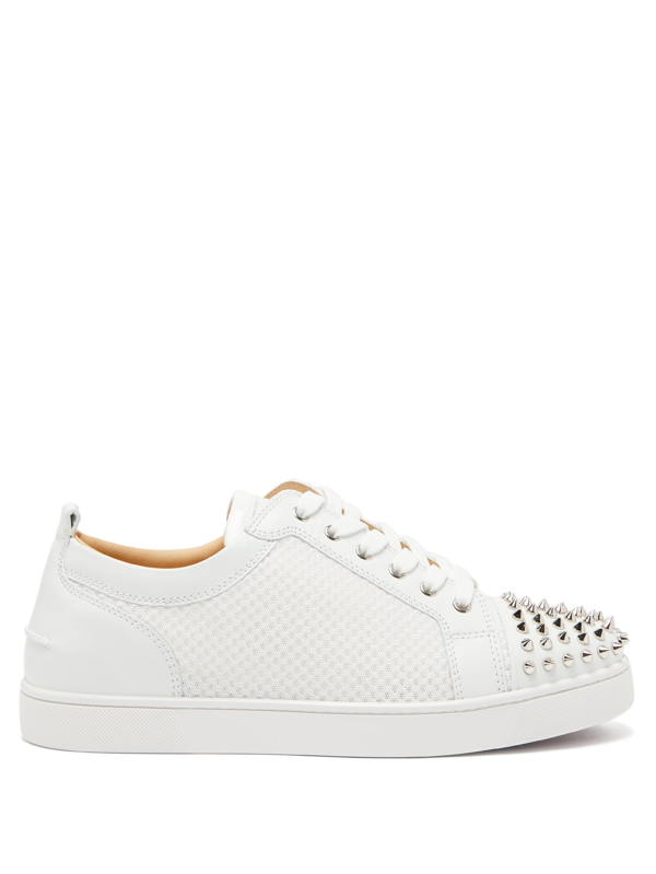 christian louboutin junior spike white