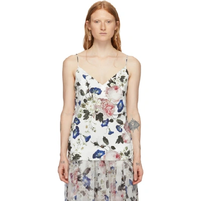 Erdem White Mayelle Camisole In White/pink