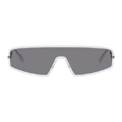 Dior Homme Grey Transparent Mercure Sunglasses In 0900 Crysta