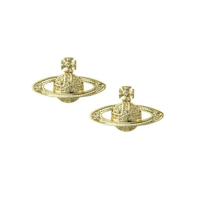 Vivienne Westwood Mini Bas Relief Earrings In Gold