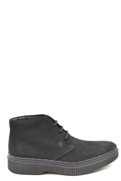 Tod's Black Suede Laced Up Shoes