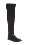 Amalfi By Rangoni Ernesta Over The Knee Boot In Black Stretch Fabric