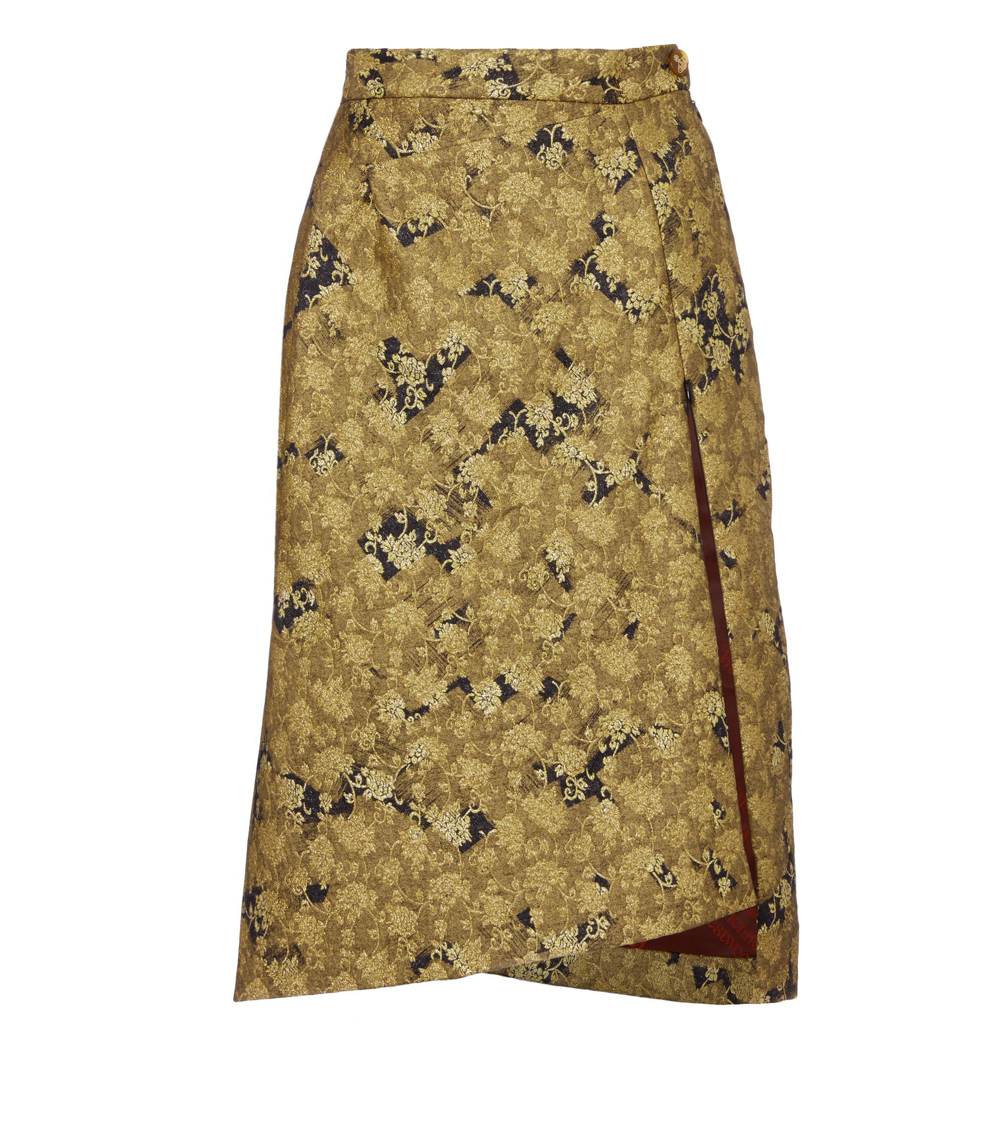 Vivienne Westwood New Moon Midi Skirt Gold Cross | ModeSens