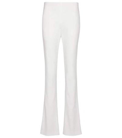 Galvan Bridal High-rise Slim Crêpe Pants In White