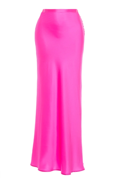 Bernadette Antwerp Florence Silk-satin Bias Skirt In Pink